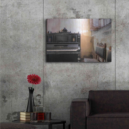 Luxe Metal Art 'Piano Close-up' by Roman Robroek Metal Wall Art,36x24