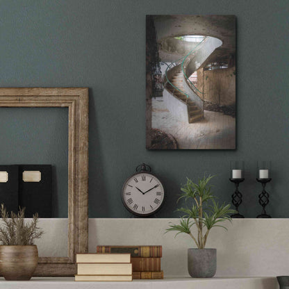 Luxe Metal Art 'Curved Staircase' by Roman Robroek Metal Wall Art,12x16