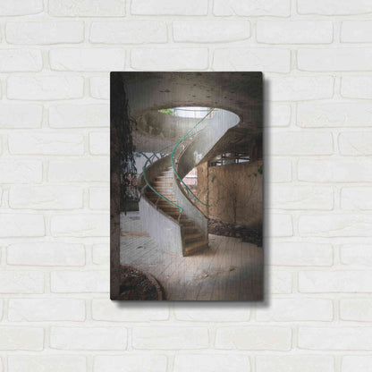 Luxe Metal Art 'Curved Staircase' by Roman Robroek Metal Wall Art,16x24