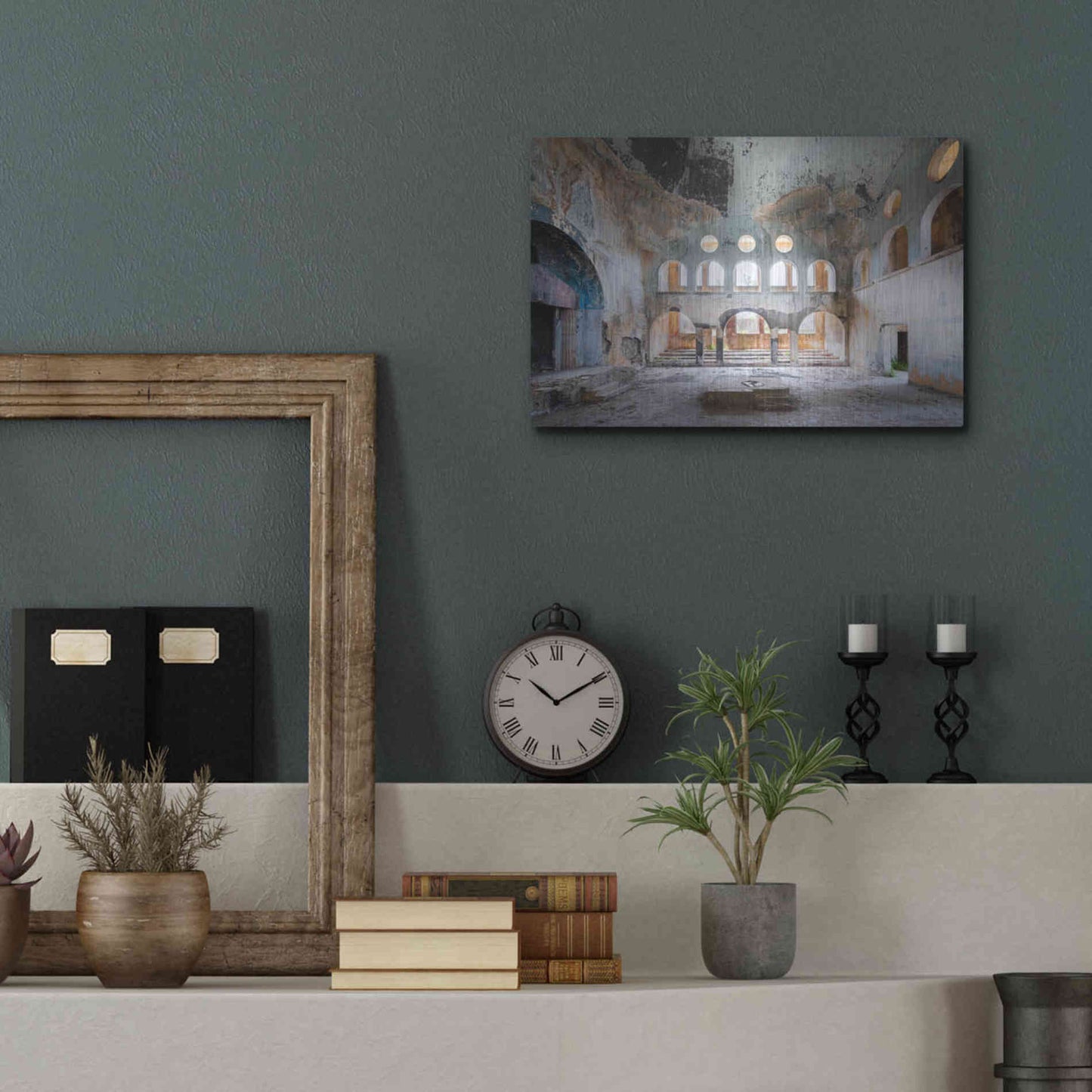 Luxe Metal Art 'Concrete Synagogue' by Roman Robroek Metal Wall Art,16x12