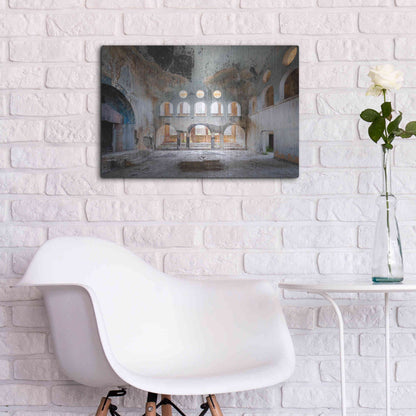 Luxe Metal Art 'Concrete Synagogue' by Roman Robroek Metal Wall Art,24x16