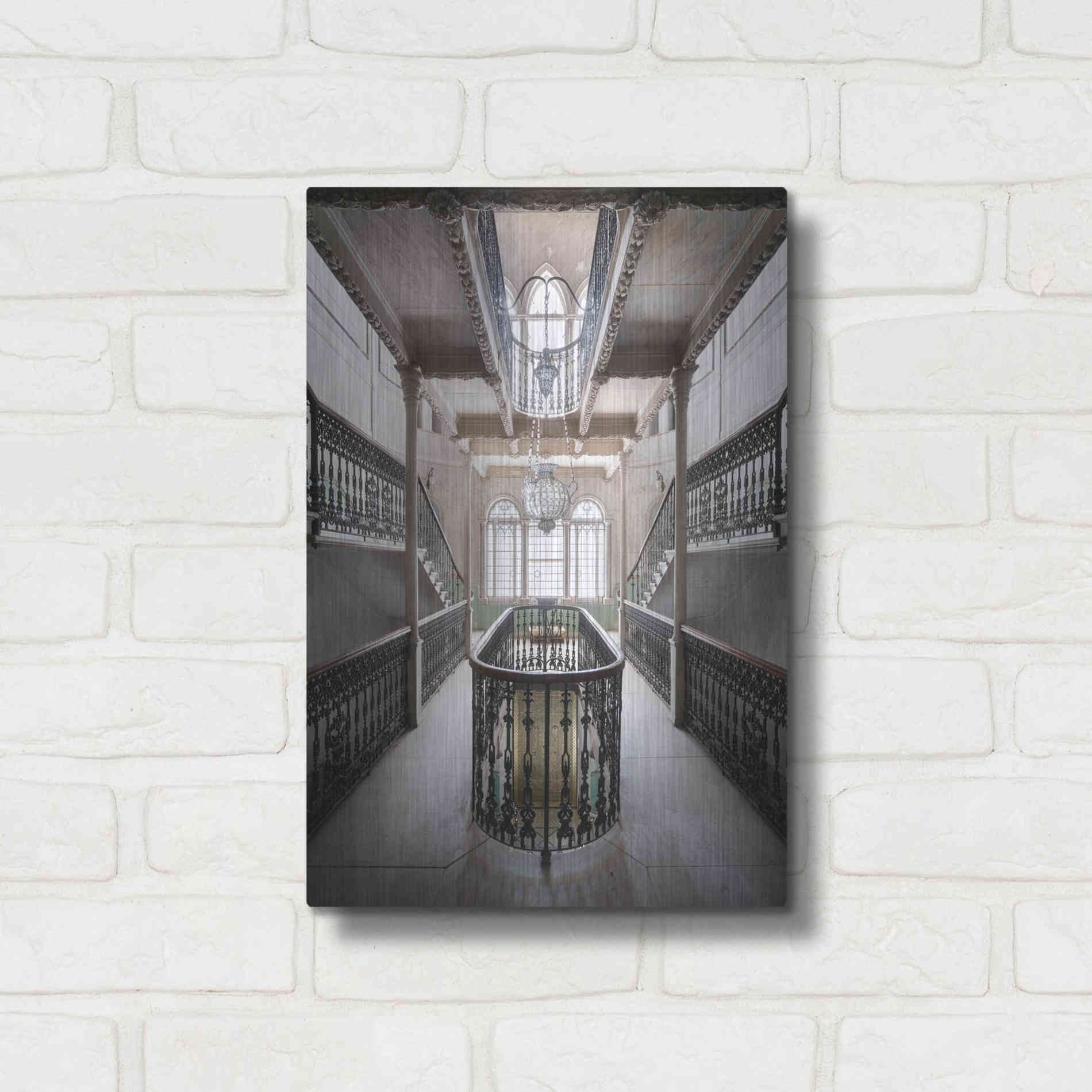Luxe Metal Art 'Sursock Staircase' by Roman Robroek Metal Wall Art,12x16