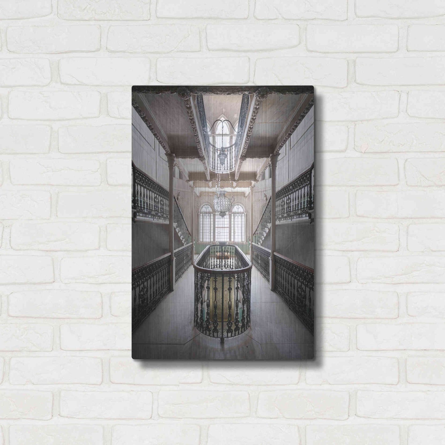Luxe Metal Art 'Sursock Staircase' by Roman Robroek Metal Wall Art,16x24
