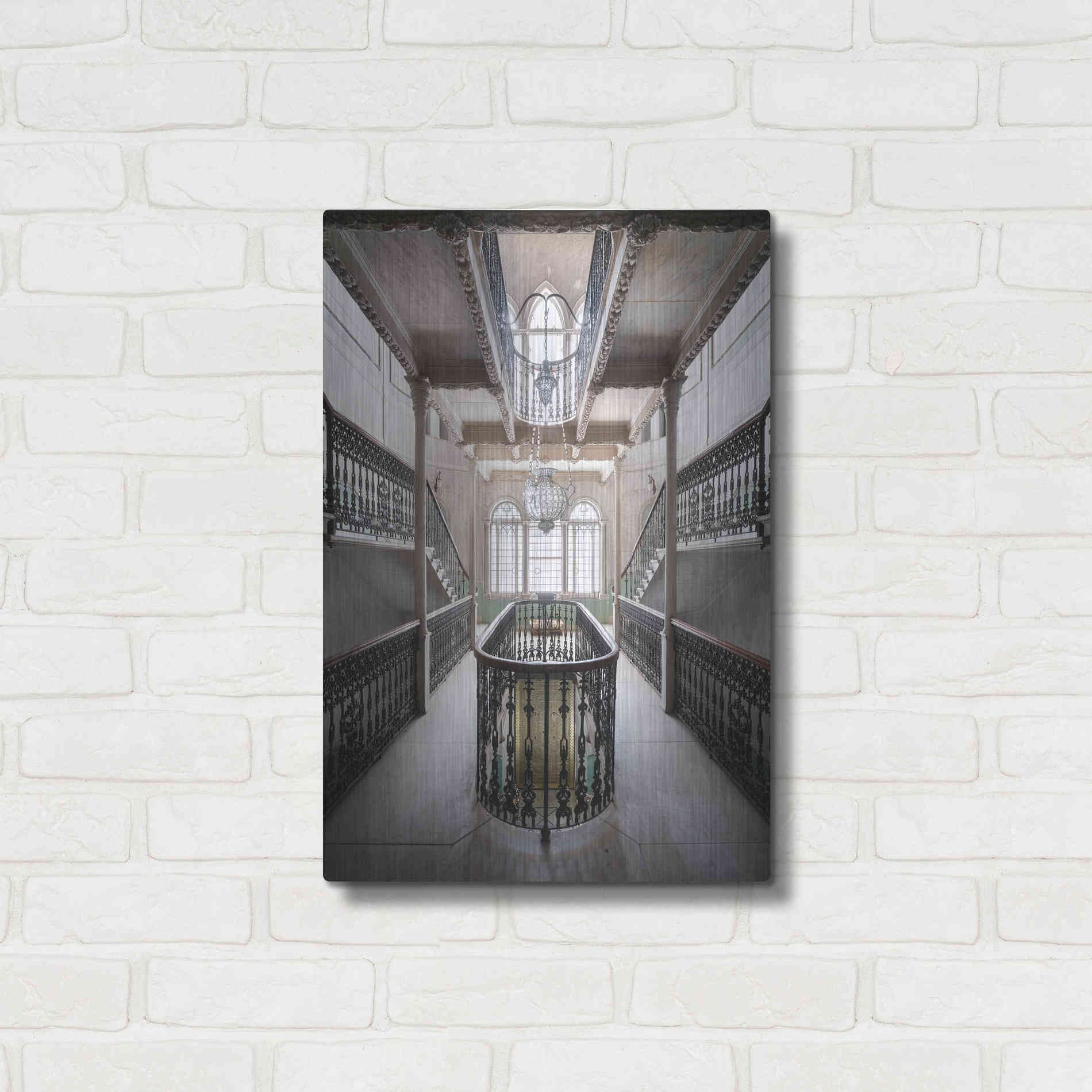 Luxe Metal Art 'Sursock Staircase' by Roman Robroek Metal Wall Art,16x24