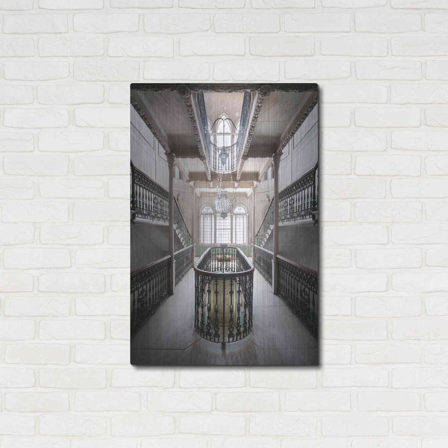 Luxe Metal Art 'Sursock Staircase' by Roman Robroek Metal Wall Art,24x36
