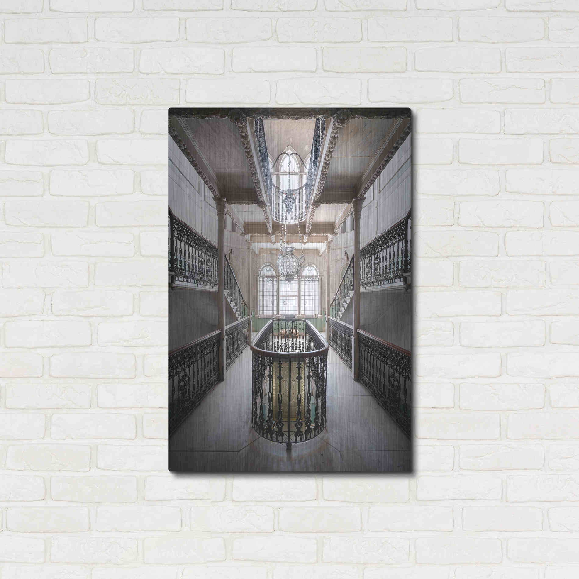 Luxe Metal Art 'Sursock Staircase' by Roman Robroek Metal Wall Art,24x36