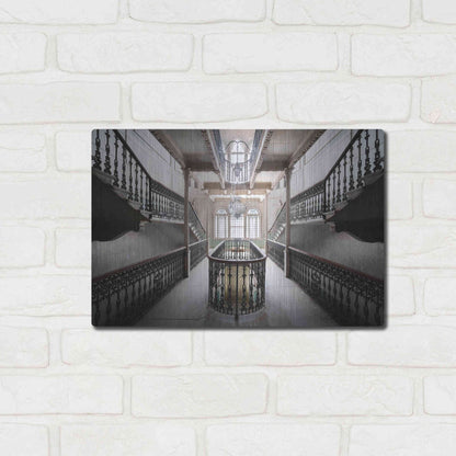 Luxe Metal Art 'Elegant Stairs' by Roman Robroek Metal Wall Art,16x12