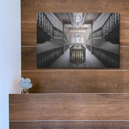 Luxe Metal Art 'Elegant Stairs' by Roman Robroek Metal Wall Art,16x12