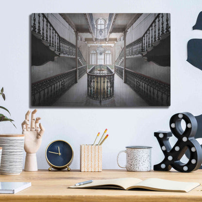 Luxe Metal Art 'Elegant Stairs' by Roman Robroek Metal Wall Art,16x12