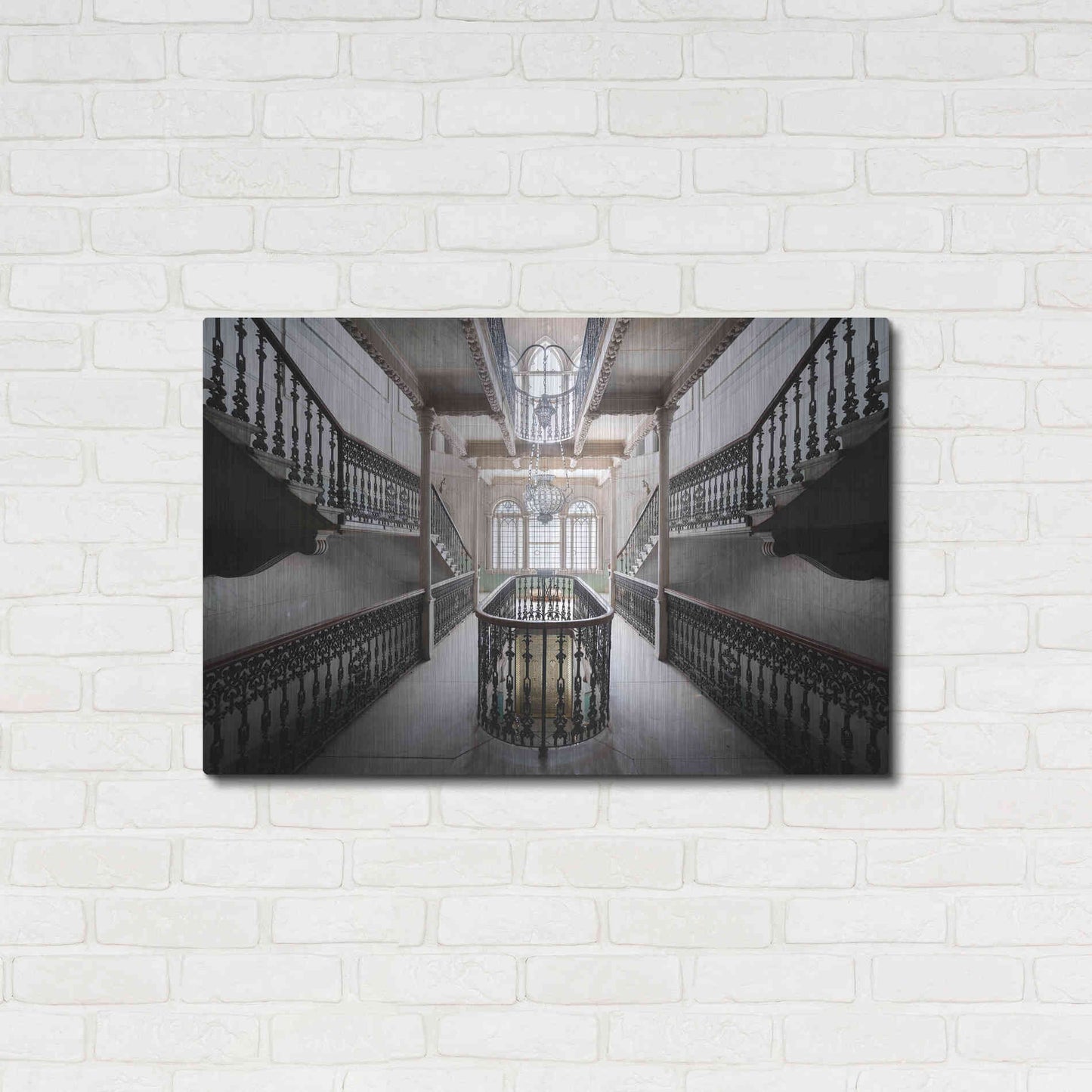 Luxe Metal Art 'Elegant Stairs' by Roman Robroek Metal Wall Art,36x24