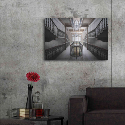 Luxe Metal Art 'Elegant Stairs' by Roman Robroek Metal Wall Art,36x24