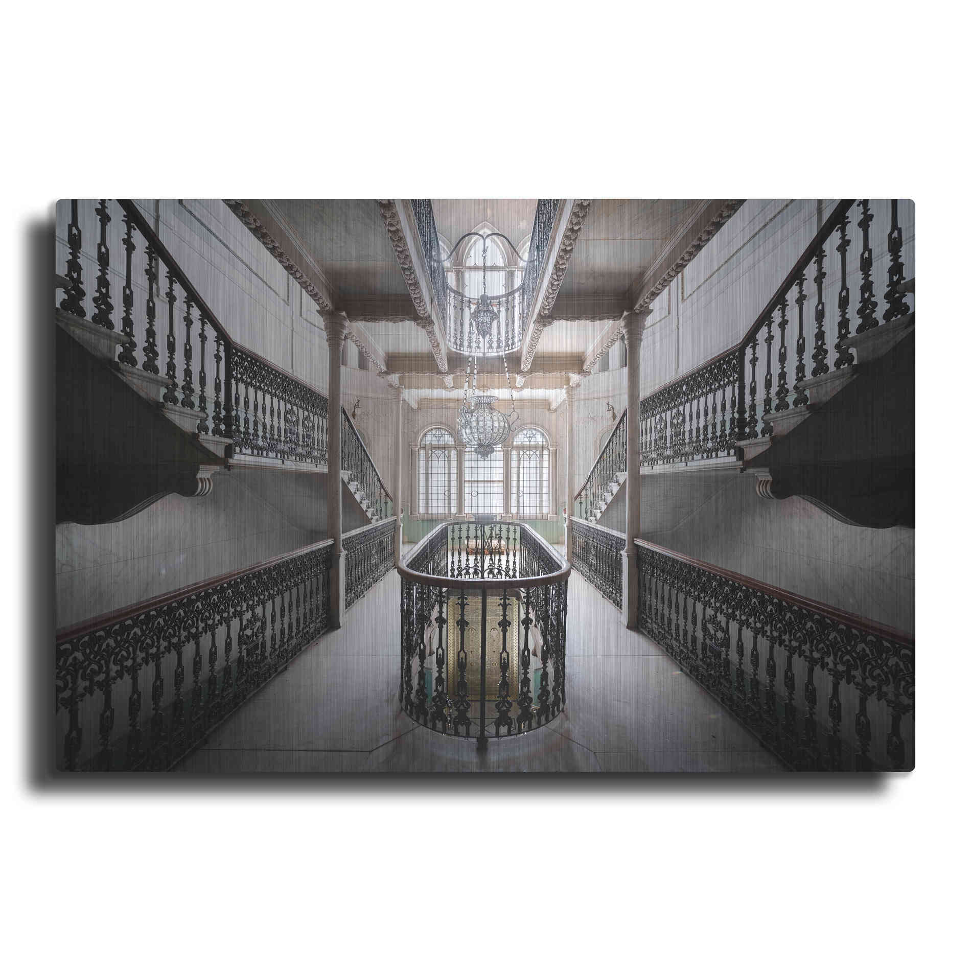 Luxe Metal Art 'Elegant Stairs' by Roman Robroek Metal Wall Art