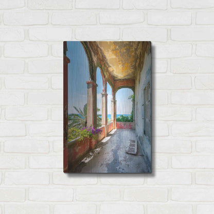 Luxe Metal Art 'Romantic Balcony' by Roman Robroek Metal Wall Art,16x24