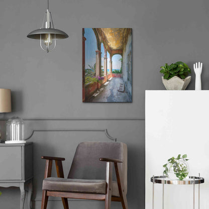 Luxe Metal Art 'Romantic Balcony' by Roman Robroek Metal Wall Art,16x24