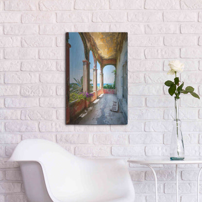 Luxe Metal Art 'Romantic Balcony' by Roman Robroek Metal Wall Art,16x24