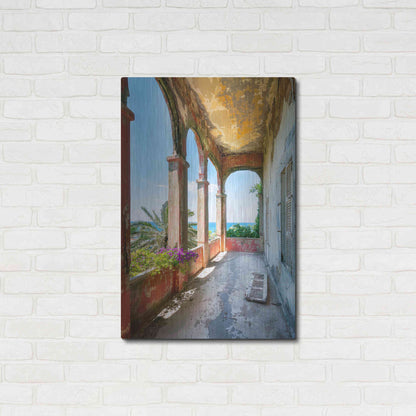 Luxe Metal Art 'Romantic Balcony' by Roman Robroek Metal Wall Art,24x36