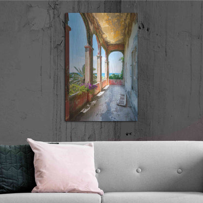 Luxe Metal Art 'Romantic Balcony' by Roman Robroek Metal Wall Art,24x36