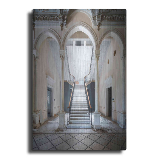 Luxe Metal Art 'Gray Staircase' by Roman Robroek Metal Wall Art