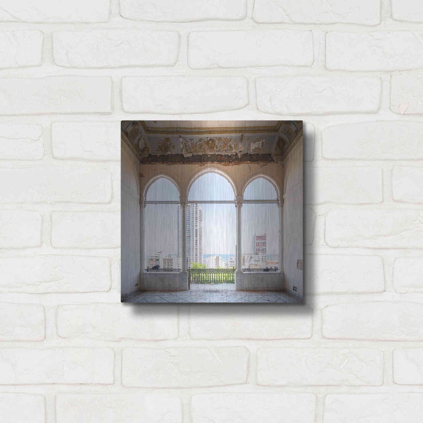 Luxe Metal Art 'View At The Sea' by Roman Robroek Metal Wall Art,12x12