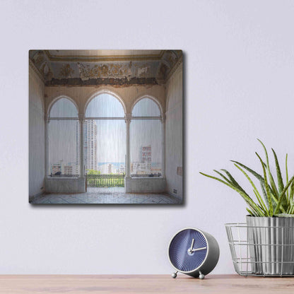 Luxe Metal Art 'View At The Sea' by Roman Robroek Metal Wall Art,12x12