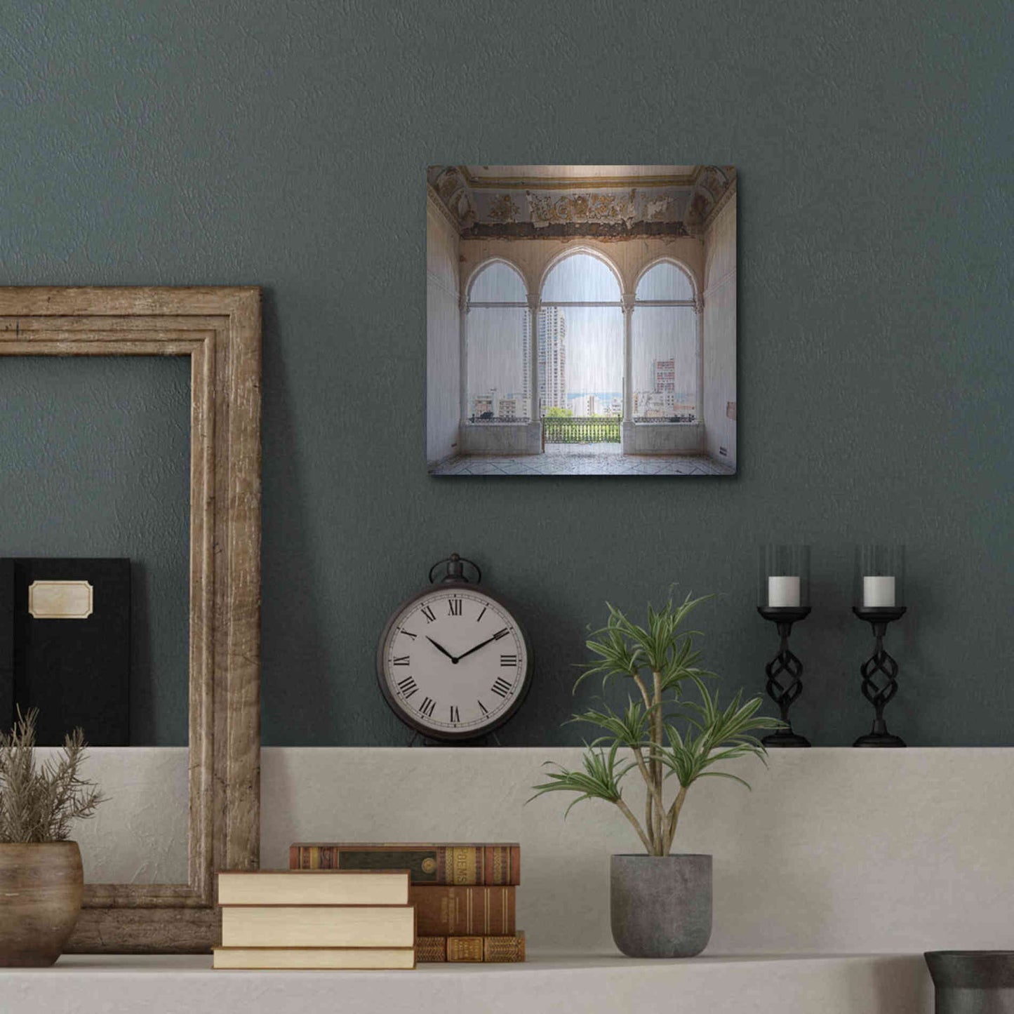 Luxe Metal Art 'View At The Sea' by Roman Robroek Metal Wall Art,12x12