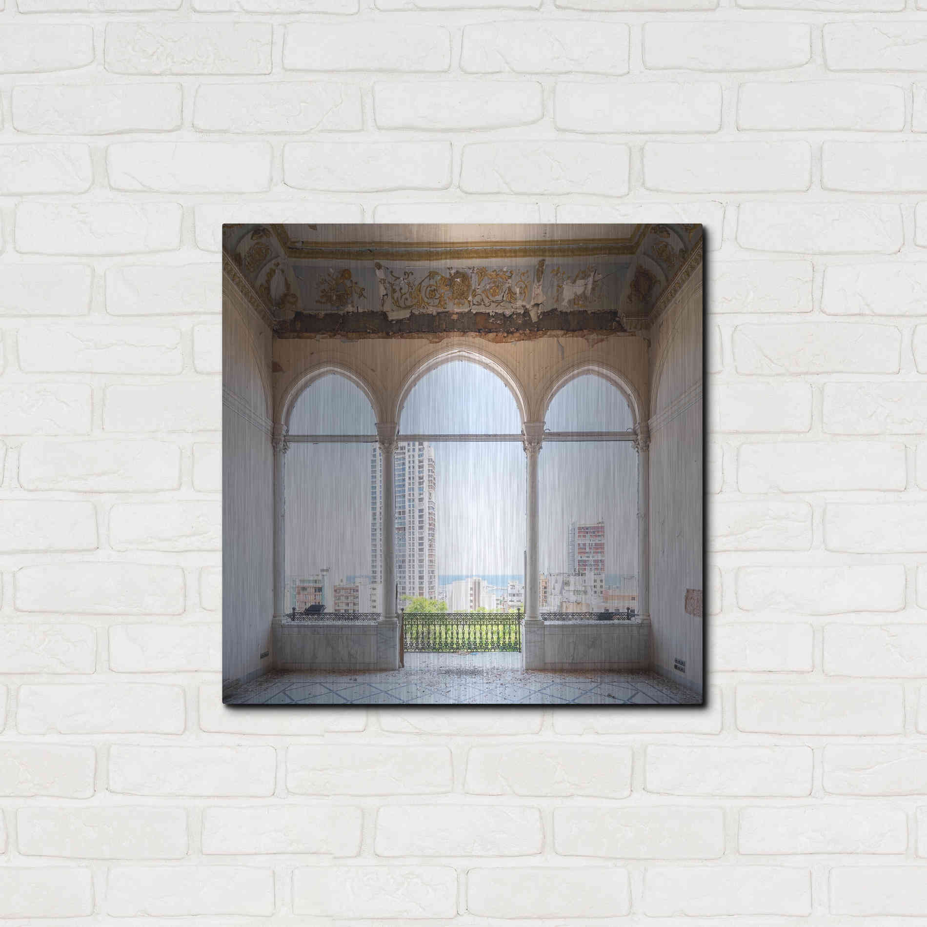 Luxe Metal Art 'View At The Sea' by Roman Robroek Metal Wall Art,24x24