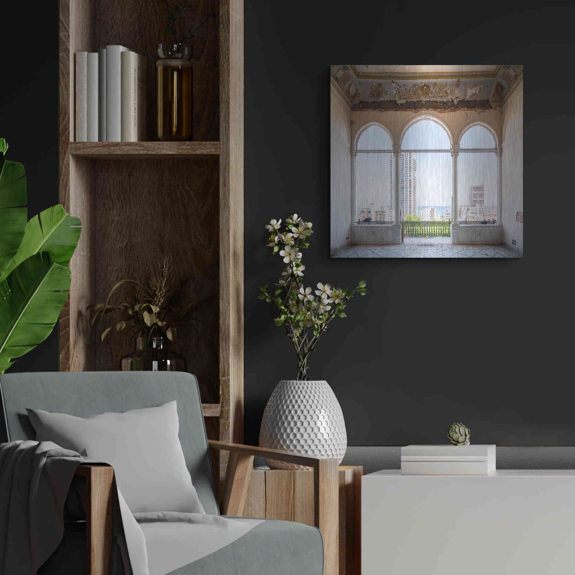 Luxe Metal Art 'View At The Sea' by Roman Robroek Metal Wall Art,24x24