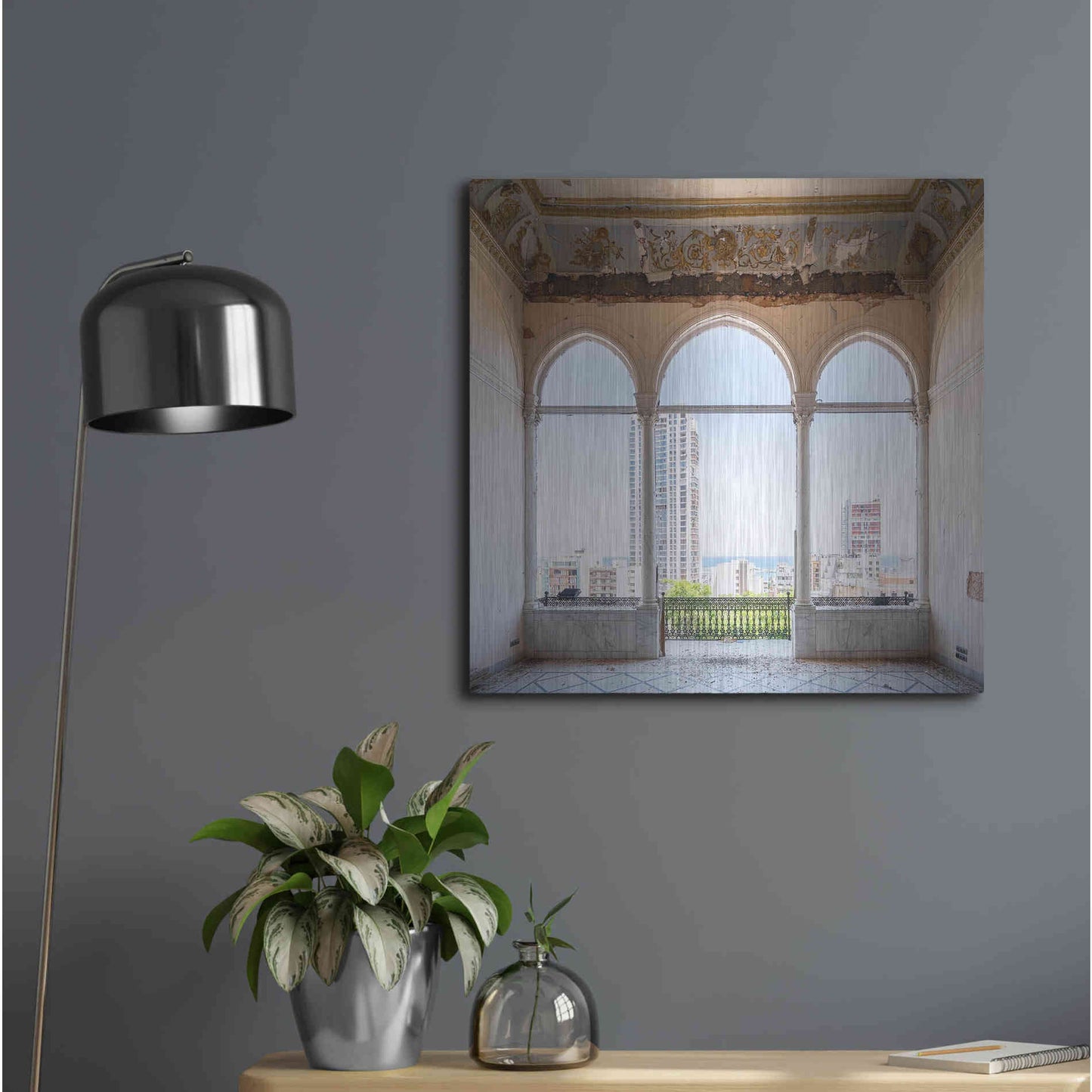 Luxe Metal Art 'View At The Sea' by Roman Robroek Metal Wall Art,24x24