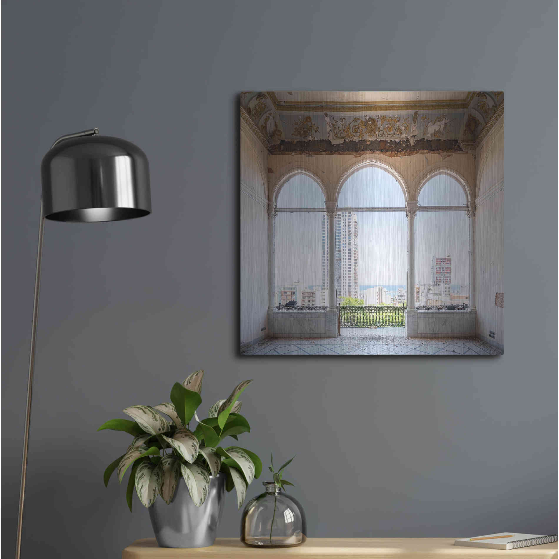 Luxe Metal Art 'View At The Sea' by Roman Robroek Metal Wall Art,24x24