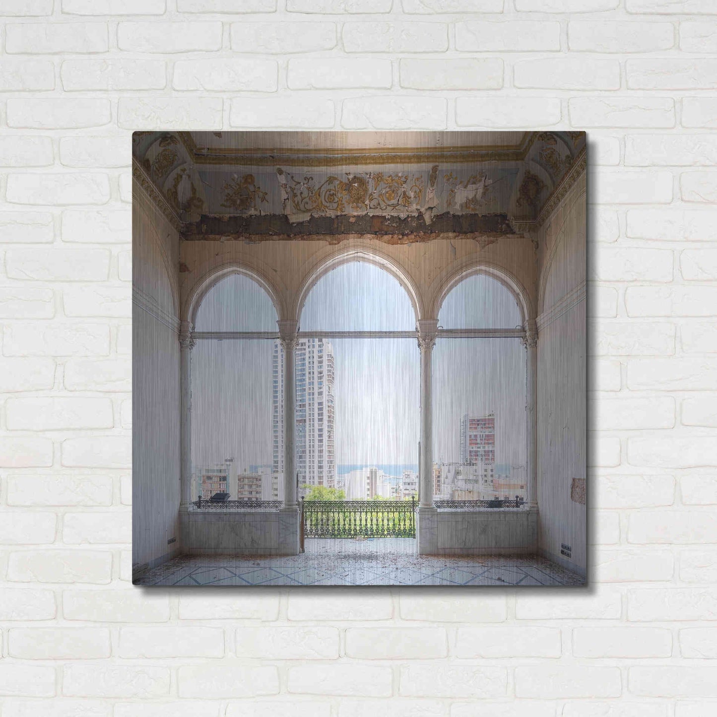 Luxe Metal Art 'View At The Sea' by Roman Robroek Metal Wall Art,36x36