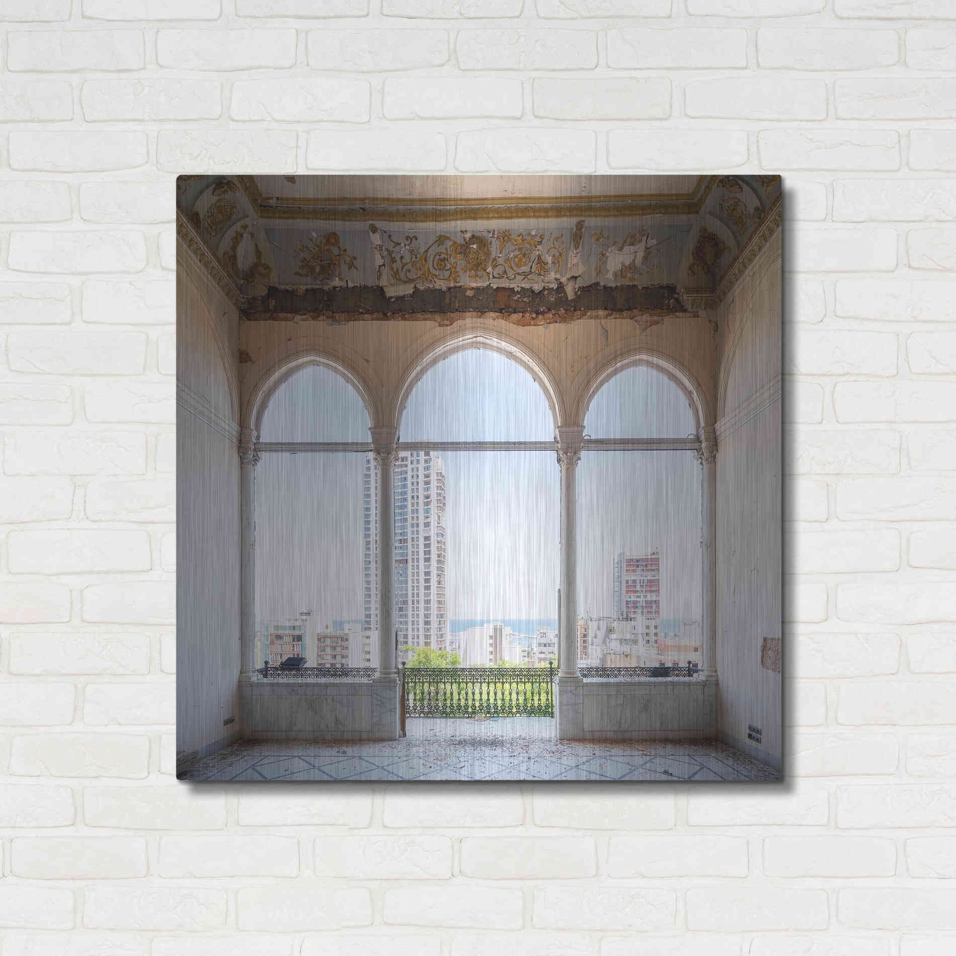 Luxe Metal Art 'View At The Sea' by Roman Robroek Metal Wall Art,36x36