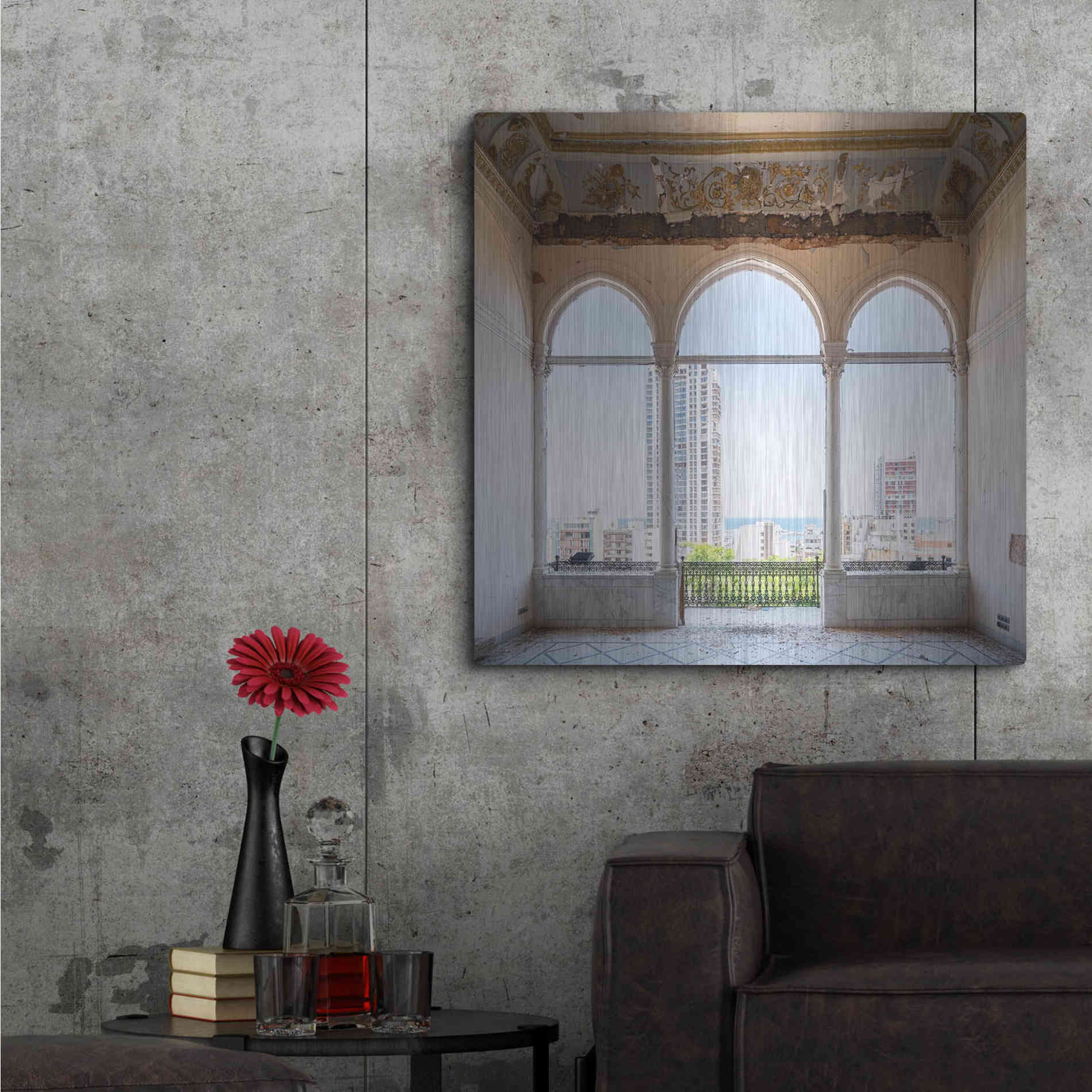 Luxe Metal Art 'View At The Sea' by Roman Robroek Metal Wall Art,36x36