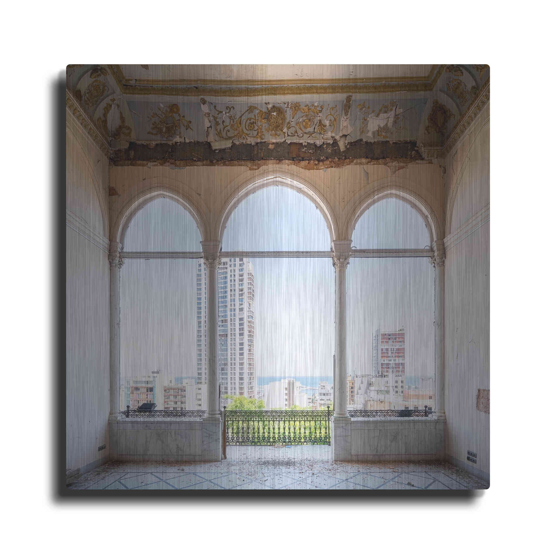 Luxe Metal Art 'View At The Sea' by Roman Robroek Metal Wall Art