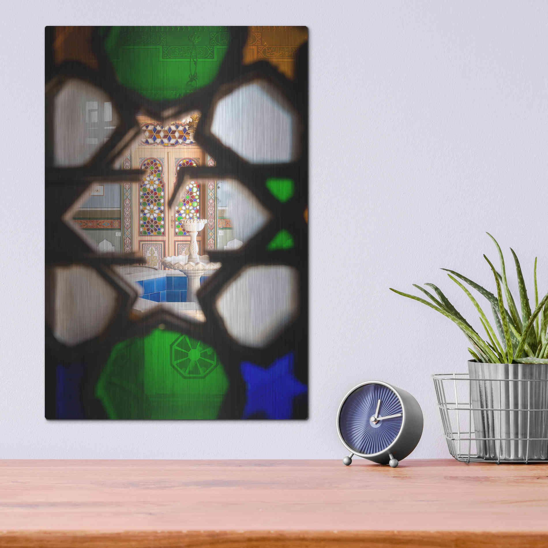 Luxe Metal Art 'Secret Fountain' by Roman Robroek Metal Wall Art,12x16