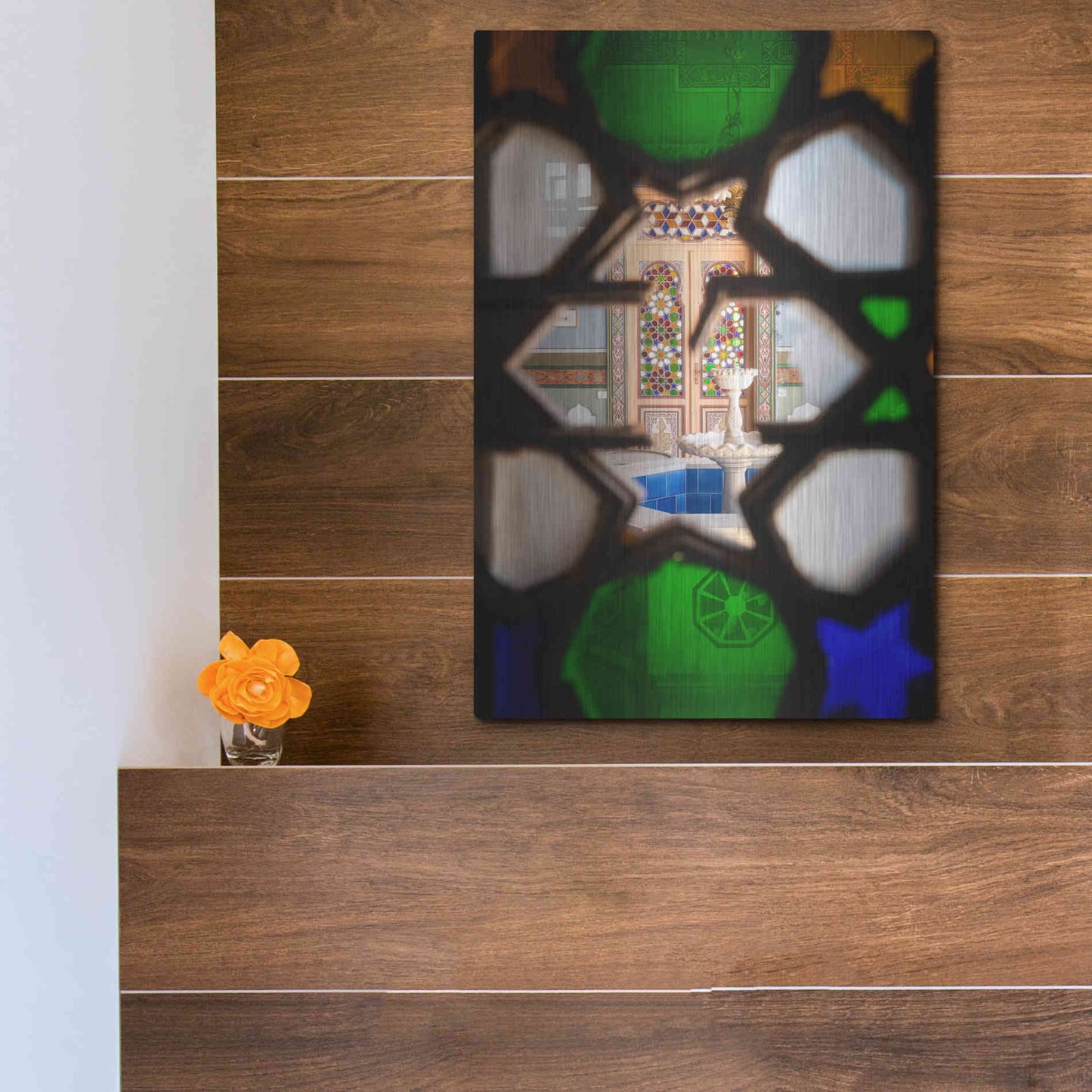 Luxe Metal Art 'Secret Fountain' by Roman Robroek Metal Wall Art,12x16