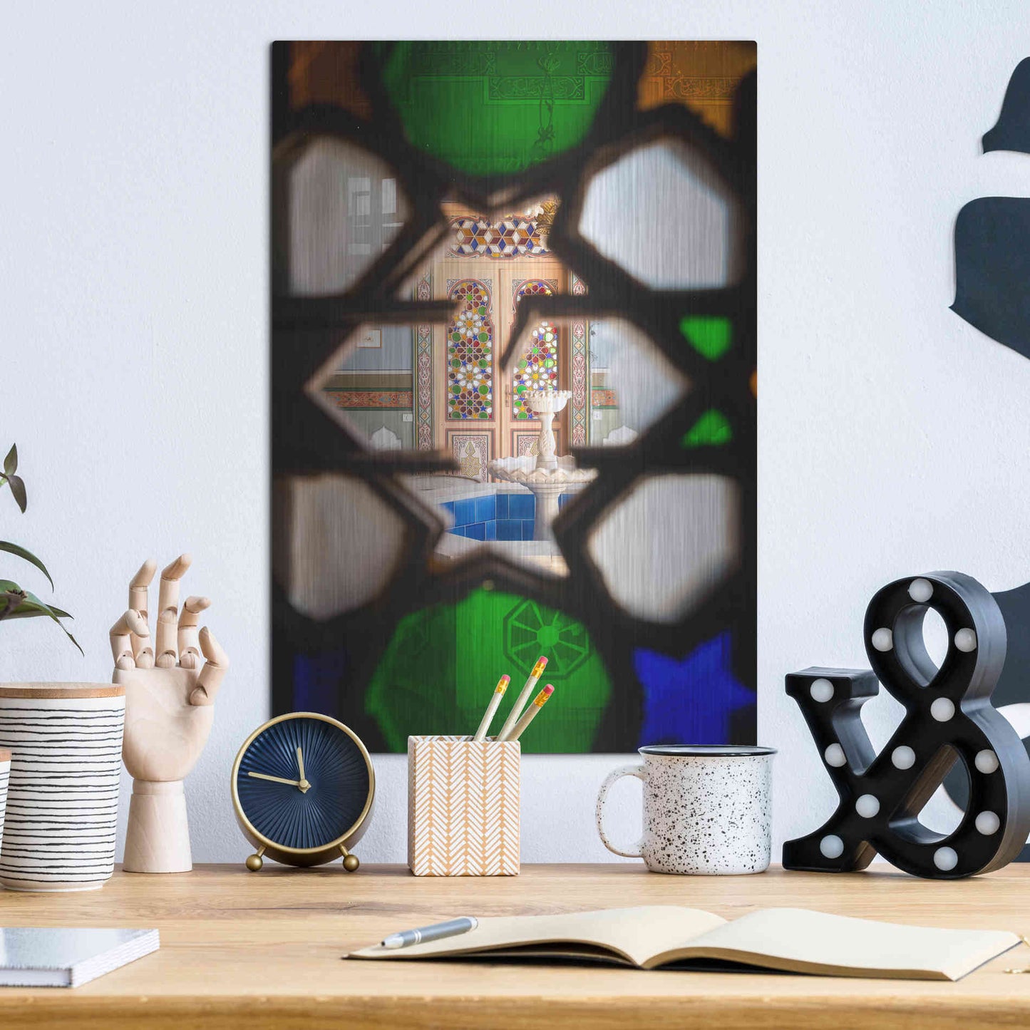 Luxe Metal Art 'Secret Fountain' by Roman Robroek Metal Wall Art,12x16