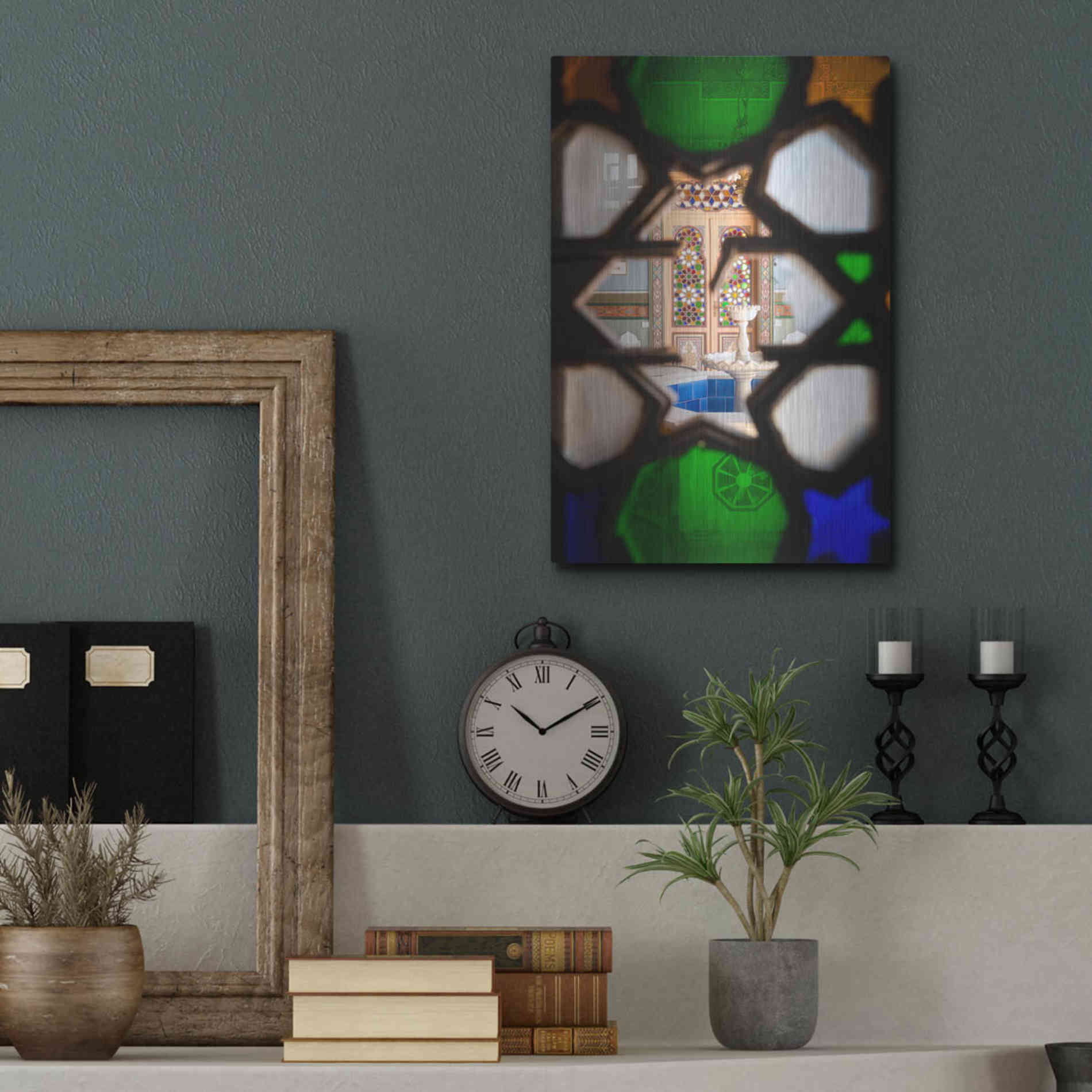 Luxe Metal Art 'Secret Fountain' by Roman Robroek Metal Wall Art,12x16