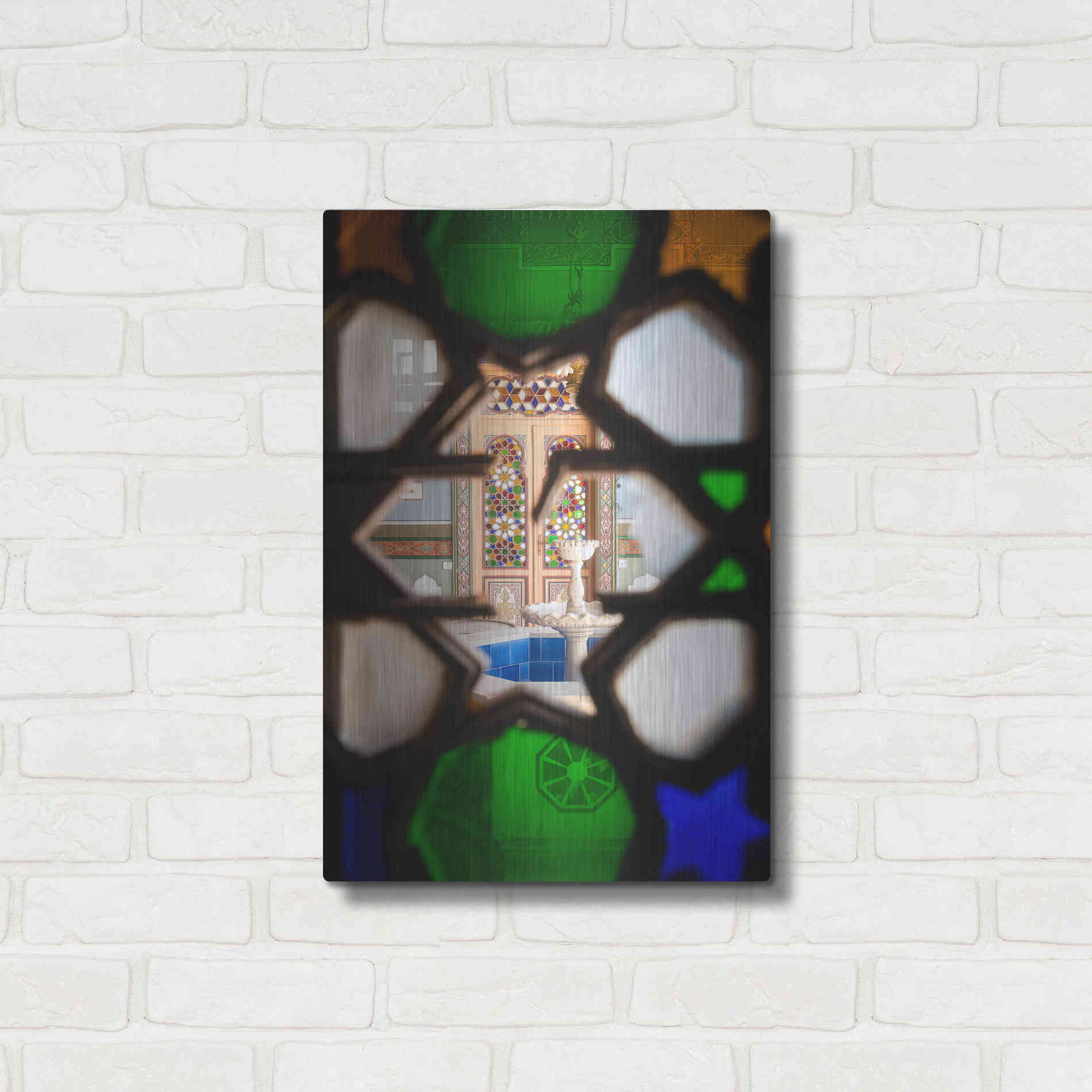 Luxe Metal Art 'Secret Fountain' by Roman Robroek Metal Wall Art,16x24