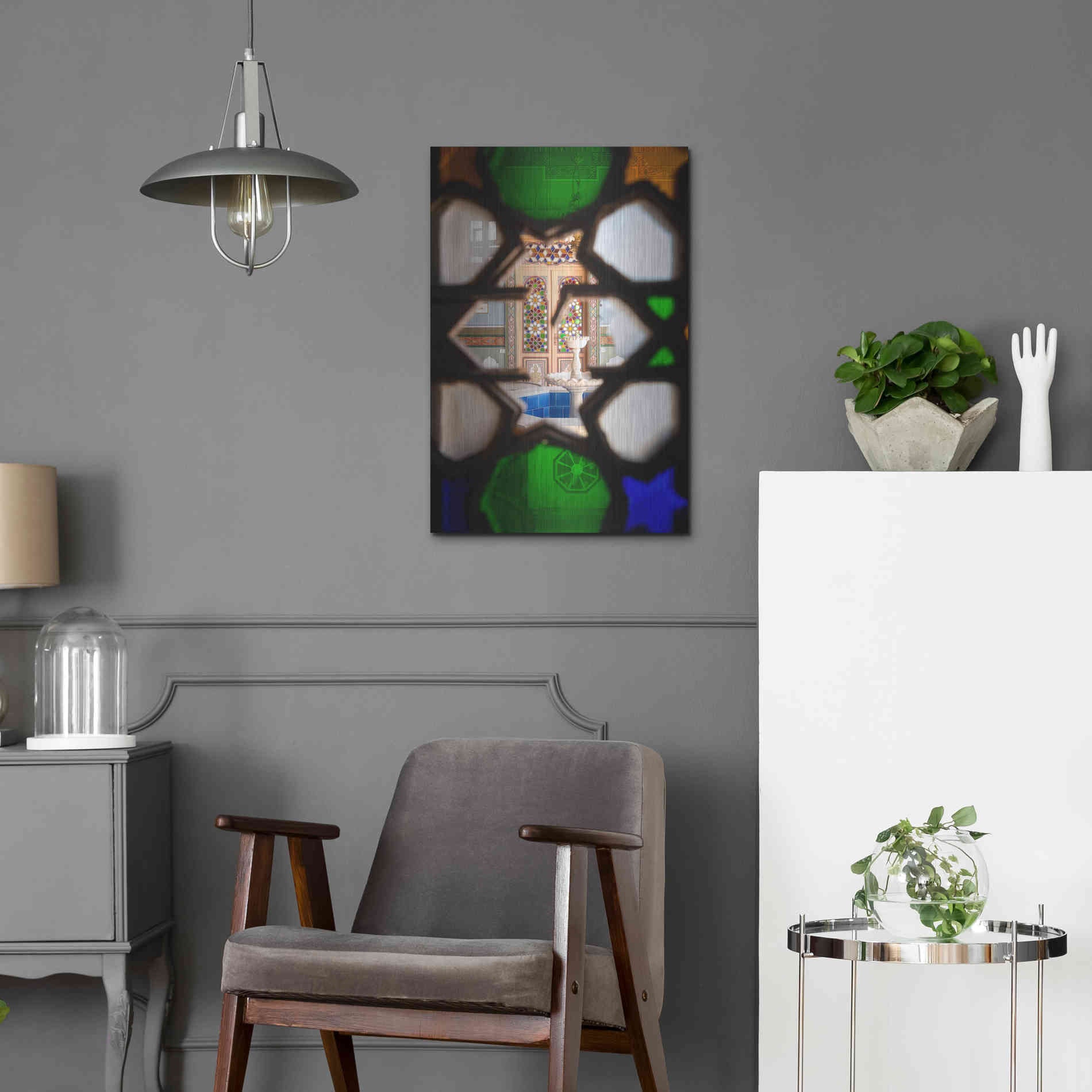 Luxe Metal Art 'Secret Fountain' by Roman Robroek Metal Wall Art,16x24