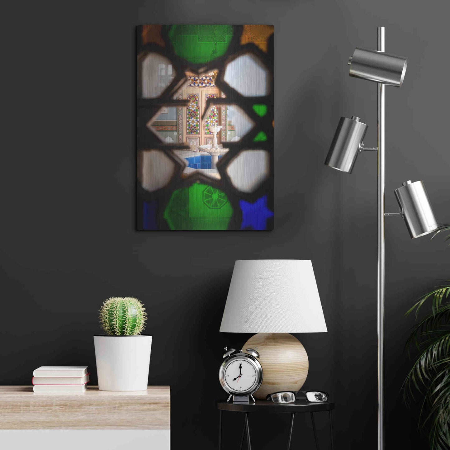 Luxe Metal Art 'Secret Fountain' by Roman Robroek Metal Wall Art,16x24