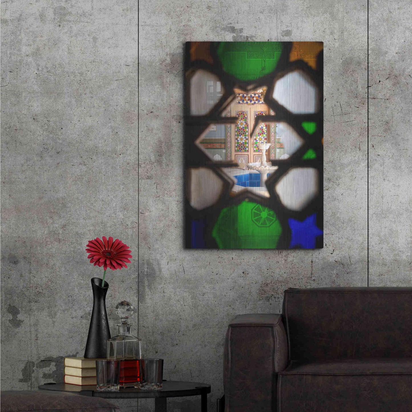 Luxe Metal Art 'Secret Fountain' by Roman Robroek Metal Wall Art,24x36