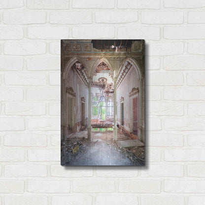 Luxe Metal Art 'Damaged Palace' by Roman Robroek Metal Wall Art,16x24