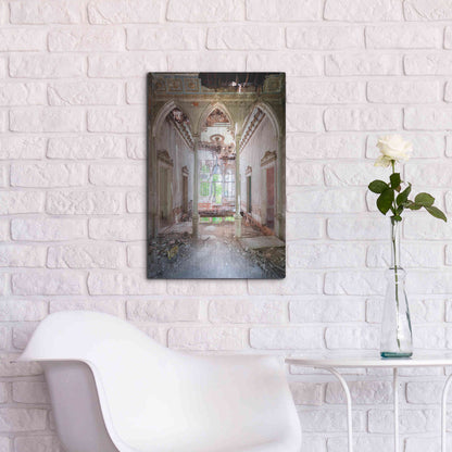 Luxe Metal Art 'Damaged Palace' by Roman Robroek Metal Wall Art,16x24