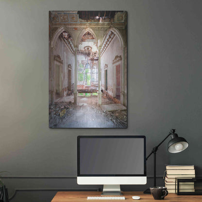 Luxe Metal Art 'Damaged Palace' by Roman Robroek Metal Wall Art,24x36