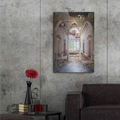 Luxe Metal Art 'Damaged Palace' by Roman Robroek Metal Wall Art,24x36