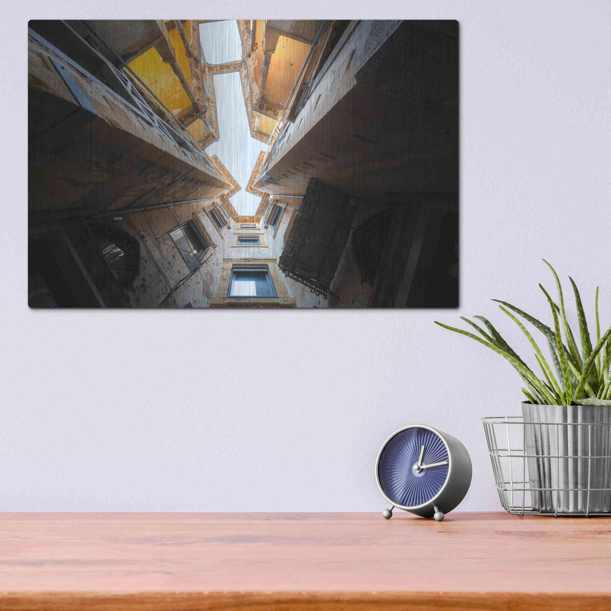Luxe Metal Art 'Beit Beirut' by Roman Robroek Metal Wall Art,16x12