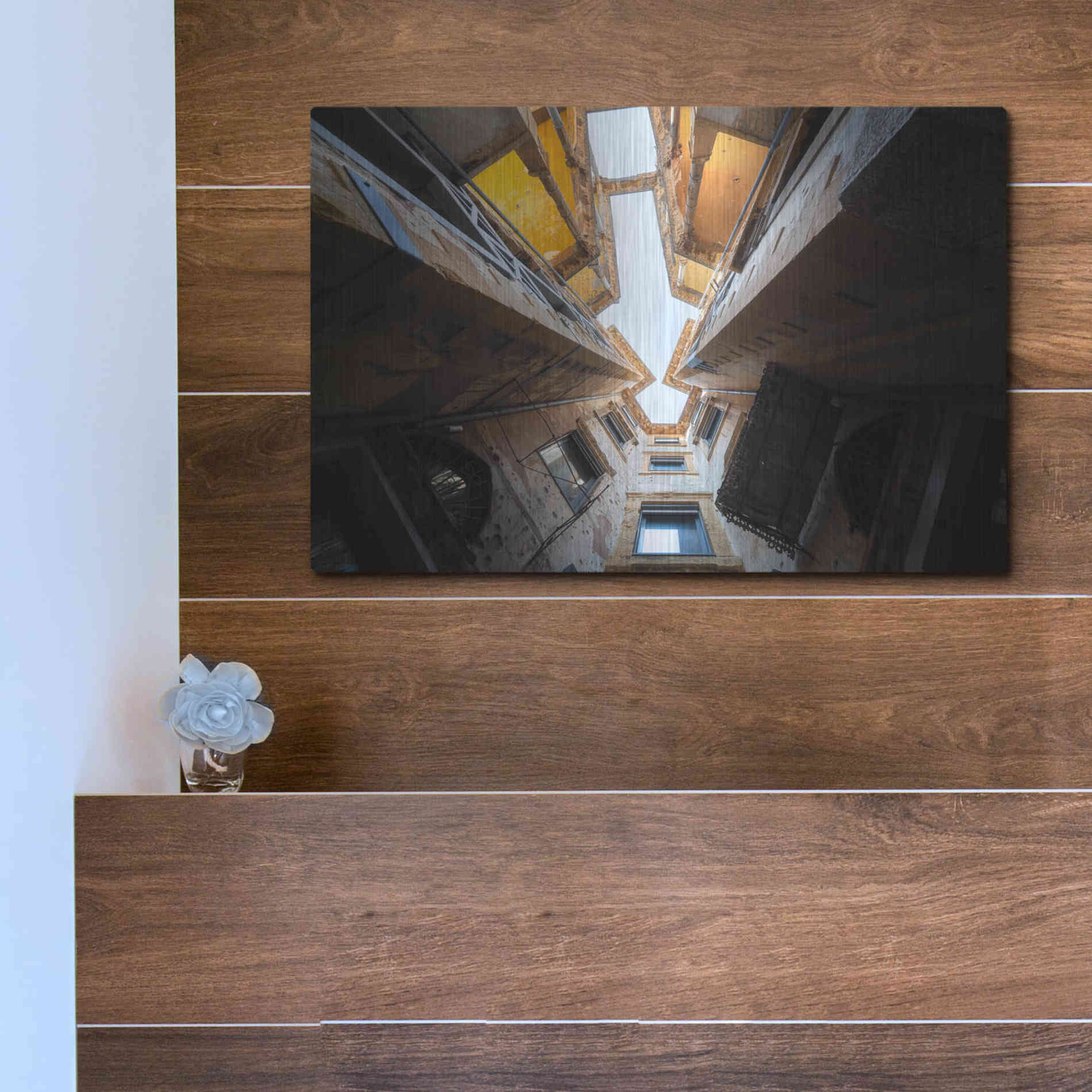 Luxe Metal Art 'Beit Beirut' by Roman Robroek Metal Wall Art,16x12