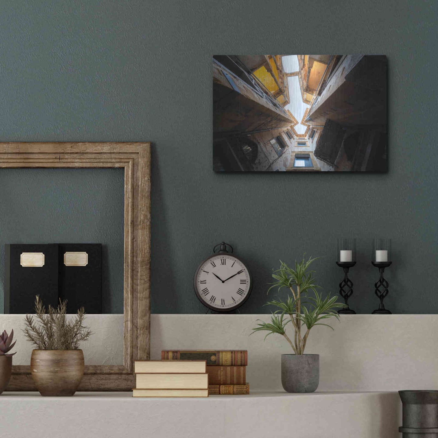 Luxe Metal Art 'Beit Beirut' by Roman Robroek Metal Wall Art,16x12