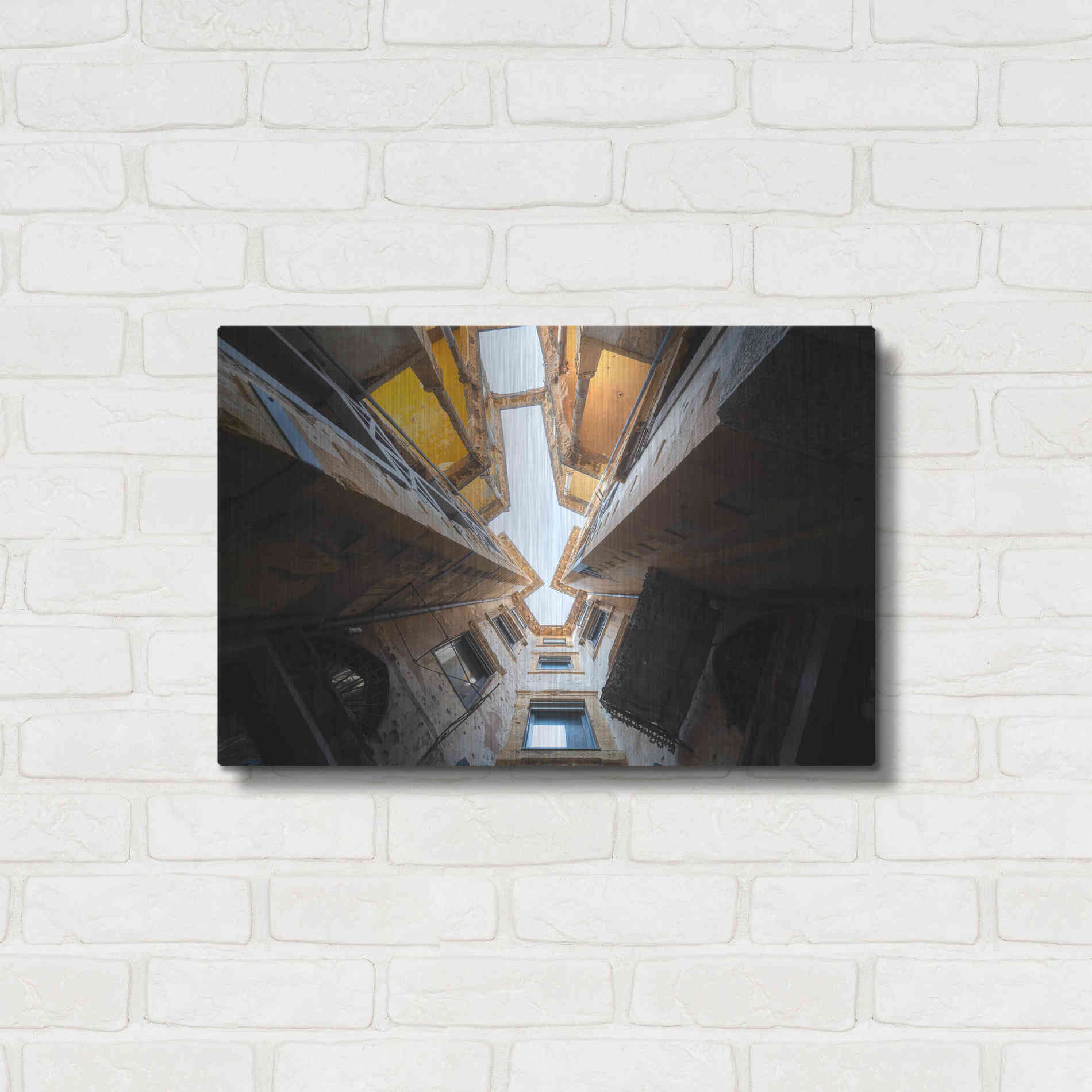 Luxe Metal Art 'Beit Beirut' by Roman Robroek Metal Wall Art,24x16