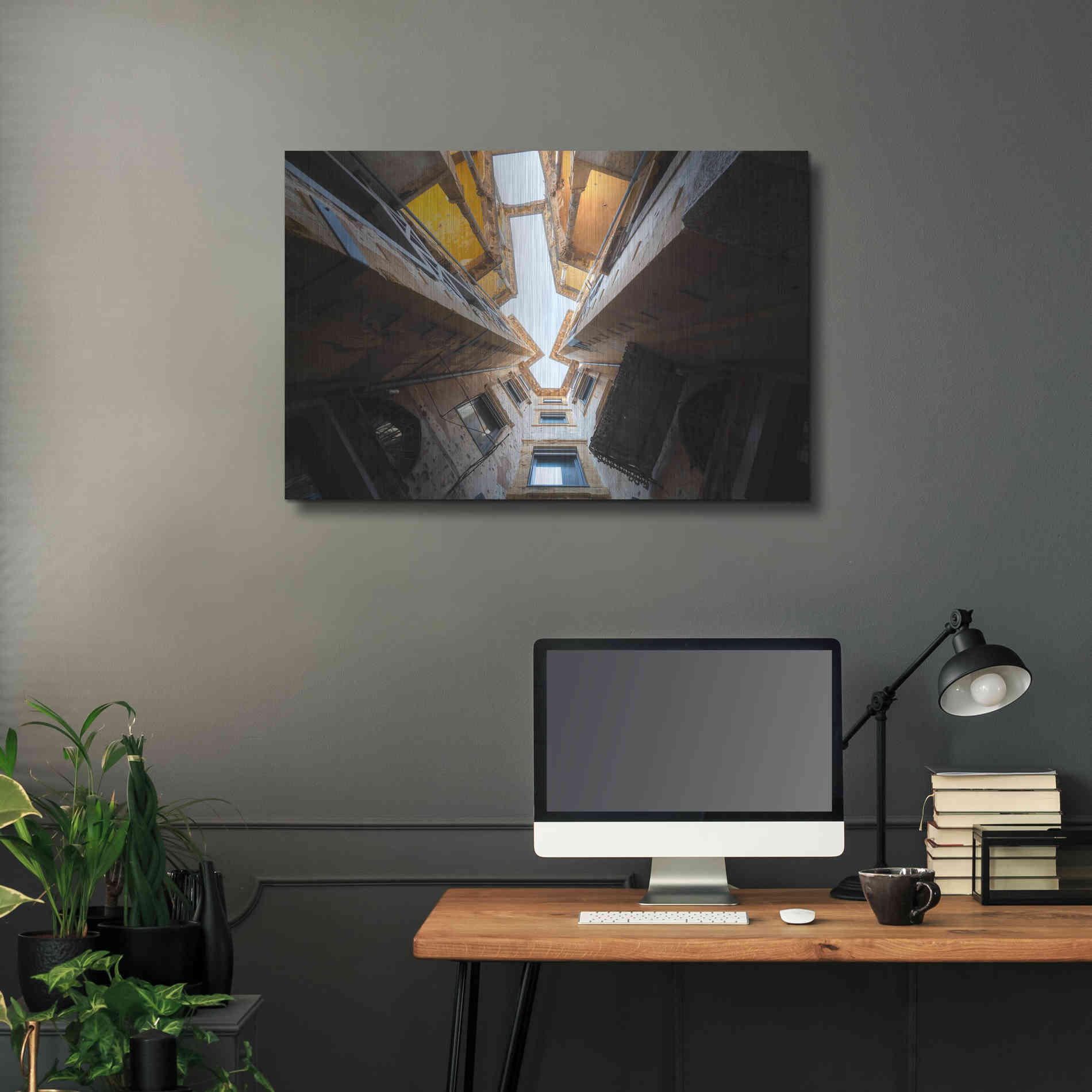 Luxe Metal Art 'Beit Beirut' by Roman Robroek Metal Wall Art,36x24